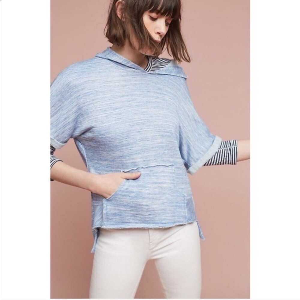 Anthropologie Dolan space dye hooded pullover sweater